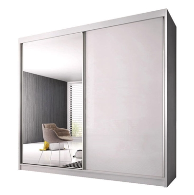 Picture of Idzczak Meble Pro Polysk Wardrobe 183cm White/White Gloss