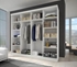 Picture of Idzczak Meble Pro Polysk Wardrobe 233cm Black/White Gloss