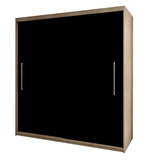 Show details for Idzczak Furniture Rico 2D Wardrobe Sonama Oak / Black