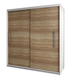 Show details for Idzczak Meble Rico 2D Wardrobe White/Sonoma Oak