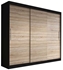 Picture of Idzczak Furniture Wardrobe Alba II Black / Sonoma Oak