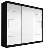 Show details for Idzczak Furniture Wardrobe Alba II Black / White