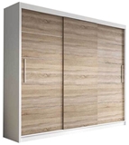 Show details for Idzczak Furniture Wardrobe Alba II White / Sonoma Oak