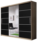 Show details for Idzczak Furniture Wardrobe Alba Sonoma Oak / Black