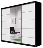 Show details for Idzczak Furniture Wardrobe Astra Black / White