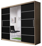 Show details for Idzczak Furniture Wardrobe Astra Sonoma Oak / Black