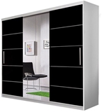 Show details for Idzczak Furniture Wardrobe Astra White / Black