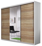 Show details for Idzczak Furniture Wardrobe Astra White / Sonoma Oak