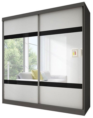 Picture of Idzczak Furniture Wardrobe Multi 2 183 Graphite / White