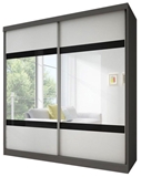 Show details for Idzczak Furniture Wardrobe Multi 2 203 Graphite / White