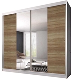 Show details for Idzczak Furniture Wardrobe Multi 36 183 White / Sonoma Oak