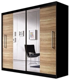 Show details for Idzczak Meble Wardrobe Rico Black/Sonoma Oak