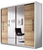 Show details for Idzczak Furniture Wardrobe Rico White / Sonoma Oak