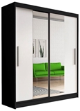 Show details for Idzczak Furniture Wardrobe Vista 01 Black / White