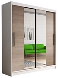 Show details for Idzczak Furniture Wardrobe Vista 01 White / Sonoma Oak