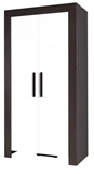 Show details for Jurek Meble Cezar Reg 2 Wardrobe Dark Brown / White