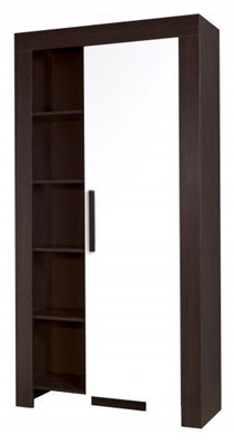 Picture of Jurek Meble Cezar Reg 4 Wardrobe Dark Brown / White