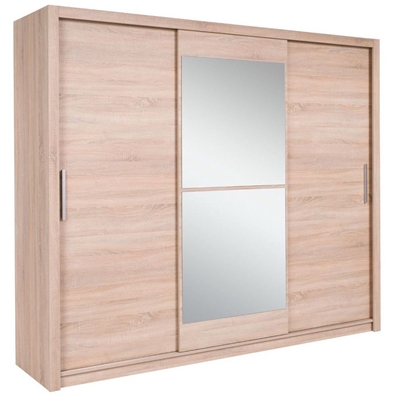 Picture of Maridex Mistral 250 Wardrobe With Mirror Sonoma Oak