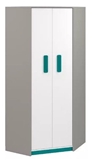 Show details for ML Meble Q 01 Corner Wardrobe Turquoise