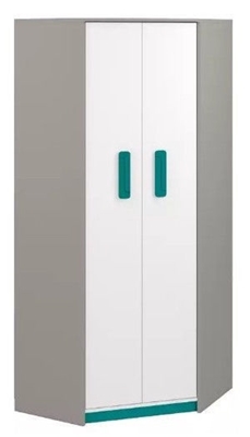 Picture of ML Meble Q 01 Corner Wardrobe Turquoise