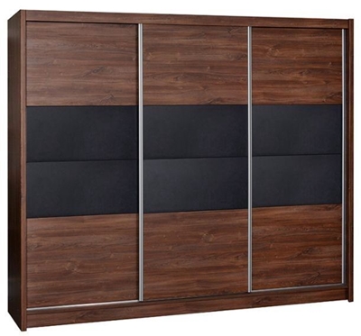 Picture of Stolar Santana Wardrobe 250 Black Dark Oak