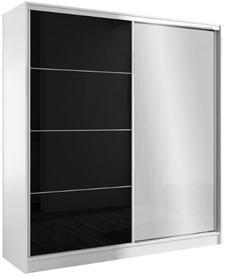 Picture of Stolar Wika 203 Wardrobe White Black