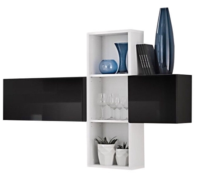 Picture of ASM Blox SB I Hanging Cabinet Set Black/White