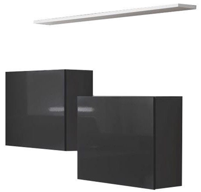 Picture of ASM Switch SB I Hanging Cabinet/Shelf Set Graphite/White Matt