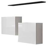 Show details for ASM Switch SB I Hanging Cabinet/Shelf Set White/Black Matt