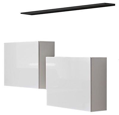 Picture of ASM Switch SB I Hanging Cabinet/Shelf Set White/Graphite Matt