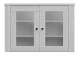 Show details for Black Red White Amsterdam Glass Door Cabinet Grey