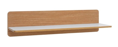 Picture of Black Red White Bari Wall Shelf 103.5cm Oak/White