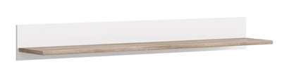 Picture of Black Red White Cannet Wall Shelf 160cm White/Oak