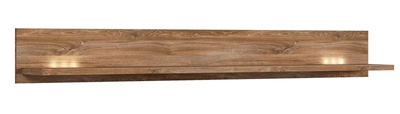 Picture of Black Red White Gent Wall Shelf 200cm Stirling Oak