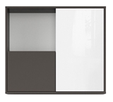 Show details for Black Red White Graphic SFW2D Cupboard Grey/White