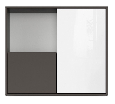 Picture of Black Red White Graphic SFW2D Cupboard Grey/White