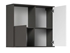 Picture of Black Red White Graphic SFW2D Cupboard Grey/White