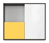 Show details for Black Red White Graphic SFW2D Cupboard Yellow/Grey/White