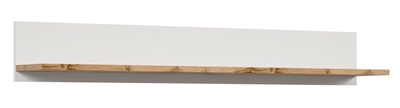 Picture of Black Red White Holten Wall Shelf 156cm Wotan Oak/White