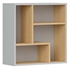 Picture of Black Red White Nandu Shelf 56x56x22cm Grey/Oak