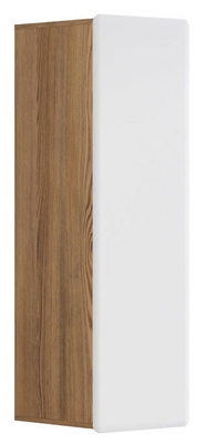 Picture of Black Red White Possi Light Cupboard 130x42x40cm Sibiu Golden Larch/White Gloss