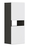 Show details for Black Red White Possi Light Cupboard 50x115cm Grey/White Gloss