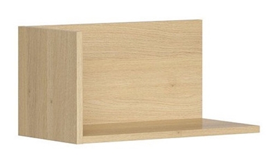 Picture of Black Red White Priceton Wall Shelf 50cm Oak