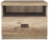 Show details for Black Red White Nightstand Malcolm Canyon Oak