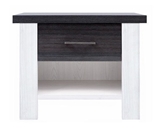 Show details for Bedside table Black Red White Luca Sibiu Larch / Pine
