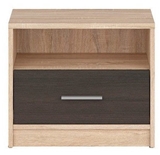 Show details for Bedside table Black Red White Nepo Plus Sonoma Oak / Wenge