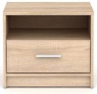 Picture of Bedside table Black Red White Nepo Plus Sonoma Oak