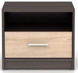Show details for Bedside table Black Red White Nepo Plus Wenge / Sonoma Oak