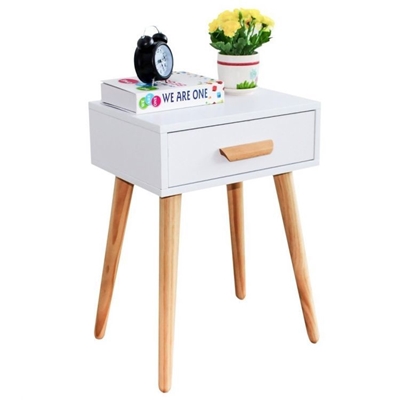 Picture of Naktsgaldiņš GoodHome Bedside White/Oak