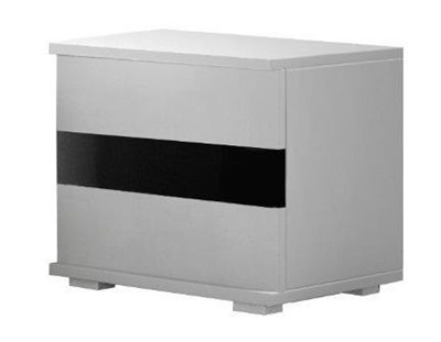 Picture of Bedside table Idzczak Meble Lucca White / Black